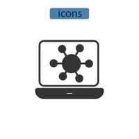 icônes de réseau symbole éléments vectoriels pour le web infographique vecteur