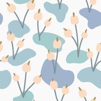 motif abstrait floral pastel vectoriel harmonieux pour l'emballage en papier et l'impression textile ou textile.