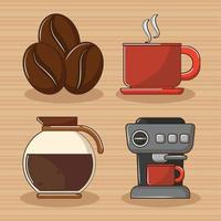 icônes vectorielles de café vecteur