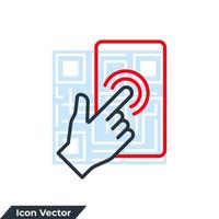 icône d'application logo illustration vectorielle. modèle de symbole d'écran tactile pour la collection de conception graphique et web vecteur