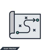 planification icône logo illustration vectorielle. modèle de symbole de stratégie pour la collection de conception graphique et web vecteur