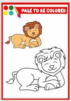 livre de coloriage pour les enfants. lion vecteur