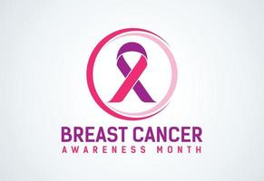 journée du cancer du sein. octobre est le mois de la sensibilisation au cancer du sein. illustration vectorielle