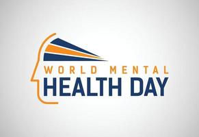 journée mondiale de la santé mentale le 10 octobre, illustration vectorielle. maladie mentale vecteur