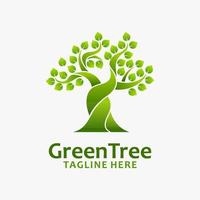 création de logo arbre vert vecteur