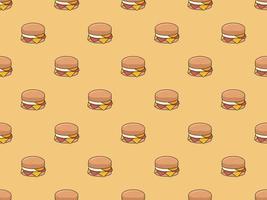 oeuf burger art moderne motif fond élément plat doodle dessin animé illustration vectorielle vecteur