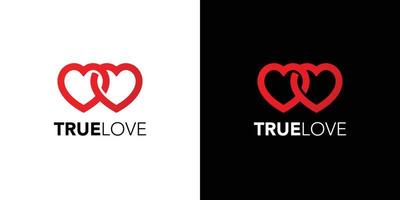 création de logo d'amour véritable moderne et attrayant vecteur