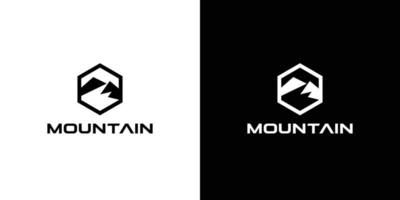 création de logo de montagne moderne et professionnel 3 vecteur