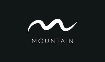 lettre m montagne logo design vector illustration vectorielle gratuite.
