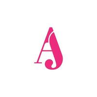 création de logo lettre aj. aj logo icône vecteur de couleur rose modèle vectoriel pro.