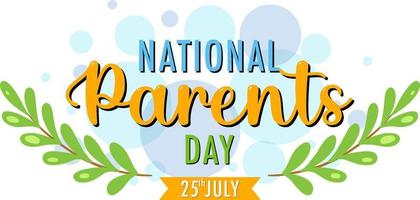 journée nationale des parents le 25 juillet vecteur