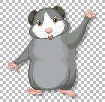 hamster en style dessin animé vecteur