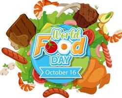 conception d'affiche de la journée mondiale de l'alimentation vecteur