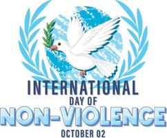 conception de l'affiche de la journée internationale de la non-violence vecteur