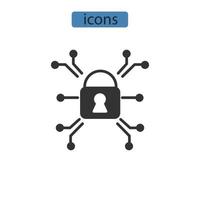 icônes d'attaques adverses symboles éléments vectoriels pour le web infographique vecteur