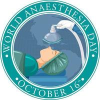conception de bannière de la journée mondiale de l'anesthésie vecteur