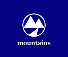 le logo de la montagne est un logo professionnel propre et élégant pour l'entreprise ou le personnel vecteur