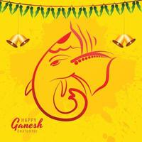 fond de carte de fête du festival de ganesh chaturthi vecteur