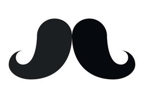 silhouette noire de moustache masculine vecteur