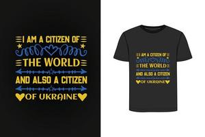 conception de t-shirt vintage rétro ukraine vecteur