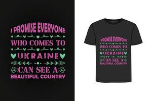 conception de t-shirt vintage rétro ukraine vecteur