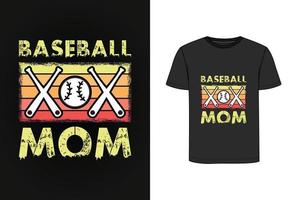 conception de t-shirt vintage de typographie de baseball vecteur