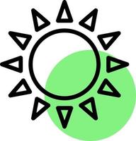 icône de la ligne de voyage du soleil. vecteur