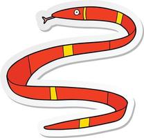 autocollant d'un serpent de mer de dessin animé vecteur