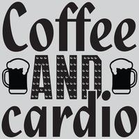 café et cardio vecteur