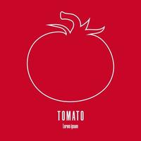 icône de style de ligne d'une tomate. ferme, logo du marché. illustration vectorielle propre et moderne. vecteur