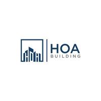 hoa - acronyme de l'association des propriétaires, bâtiment vecteur