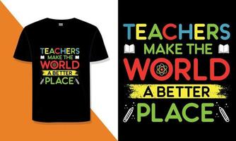 conception de t-shirt typographie enseignant vecteur