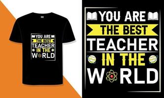 conception de t-shirt typographie enseignant vecteur