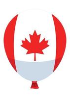 drapeau canadien en ballon hélium vecteur