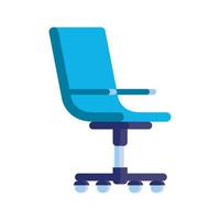 chaise de bureau bleue vecteur