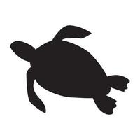 tortue, sealife, silhouette vecteur