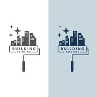 logo de peinture de ville, peinture de maison. vecteur de logo de peinture.