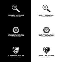 logo d'empreinte digitale, icône, modèle de conception de symbole. adapté au logo de l'entreprise, à l'impression, au numérique, aux icônes, aux applications et à d'autres fins de matériel marketing vecteur