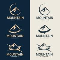 conception d'illustration vectorielle de modèle de logo d'icône de montagne. adapté au logo de l'entreprise, à l'impression, au numérique, aux icônes, aux applications et à d'autres fins de matériel marketing. ensemble de logo de montagne vecteur