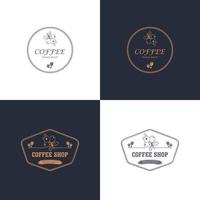 logo du café. logo du café. ensemble de logos de café vintage modernes. illustration vectorielle. vecteur