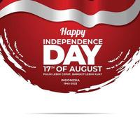 Résumé de la bannière le jour de l'indépendance de l'Indonésie illustration vectorielle vecteur