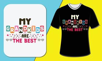 mes petits-enfants sont les meilleurs, conception de t-shirt pour la fête des grands-parents vecteur