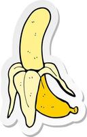 autocollant d'une banane de dessin animé vecteur