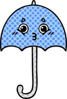 parapluie de dessin animé de style bande dessinée vecteur