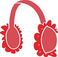 dessin animé doodle de cache-oreilles roses vecteur