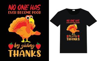 typographie à la mode du jour de thanksgiving et conception de t-shirt graphique vecteur