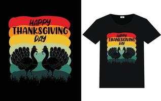 typographie à la mode du jour de thanksgiving et conception de t-shirt graphique vecteur