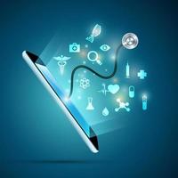 application mobile e-santé vecteur