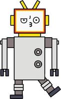 robot de dessin animé mignon vecteur