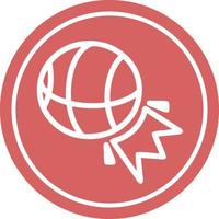 icône circulaire de sport de basket-ball vecteur